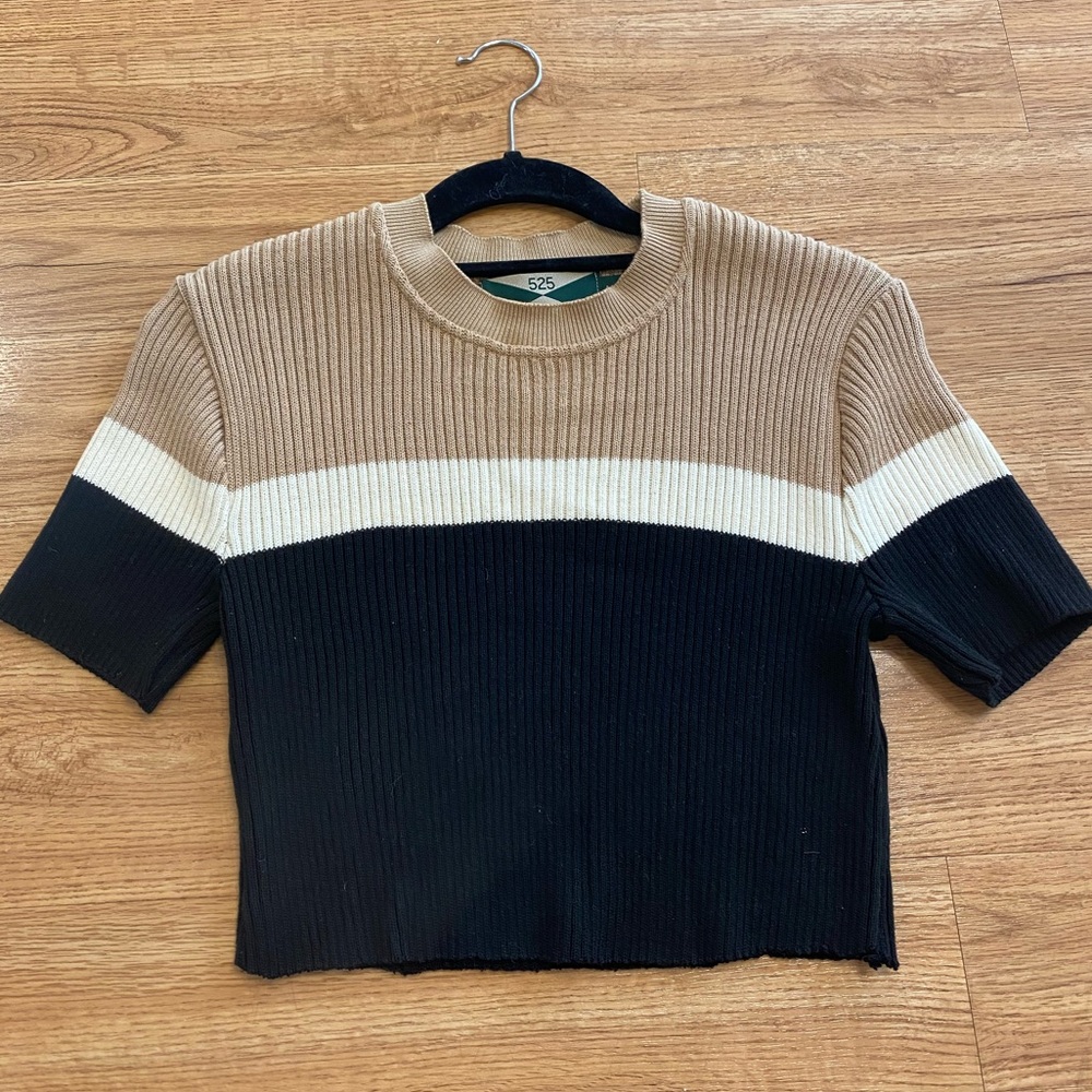 Verge Girl Colorblock Crop Sweater | Size M
